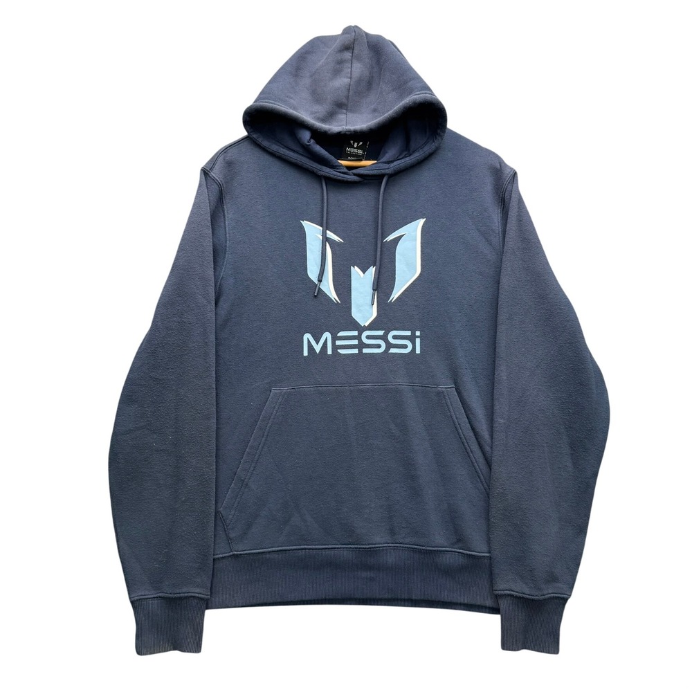 Messi Collection Hoodie Men's M Navy Blue Graphic Logo Pullover Sweatshirt